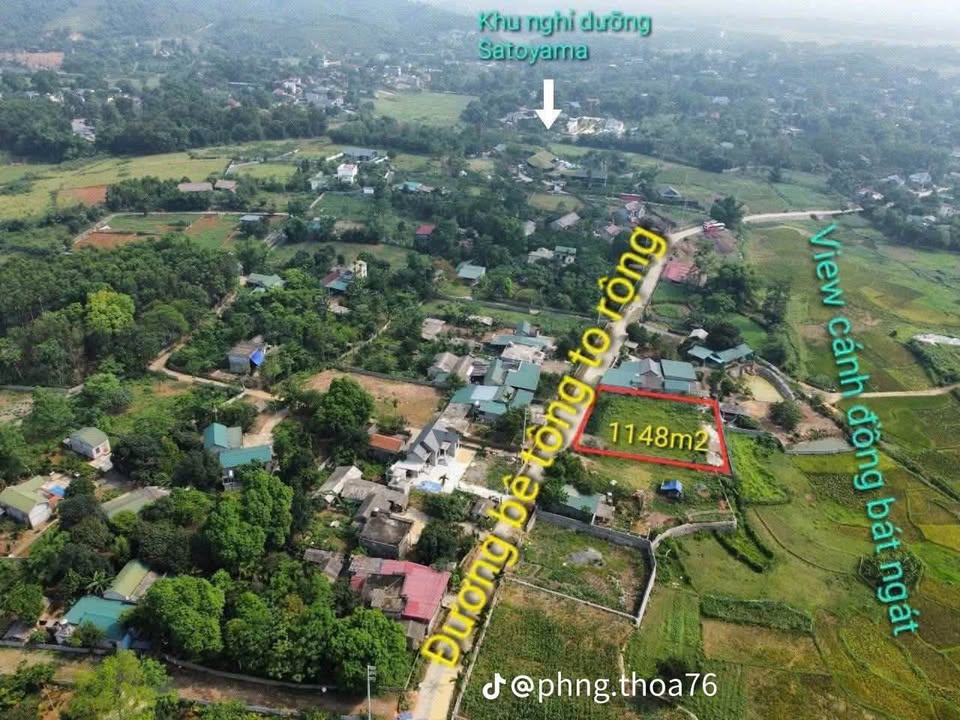 Đất nghỉ dưỡng Cư Yên 1148m² - Bám đường lớn, view cánh đồng tuyệt đẹp!