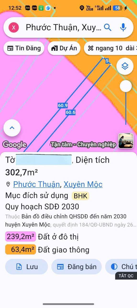 Đất nền xã Phước Thuận, huyện Xuyên Mộc, 300m² - Cơ hội đầu tư hấp dẫn!