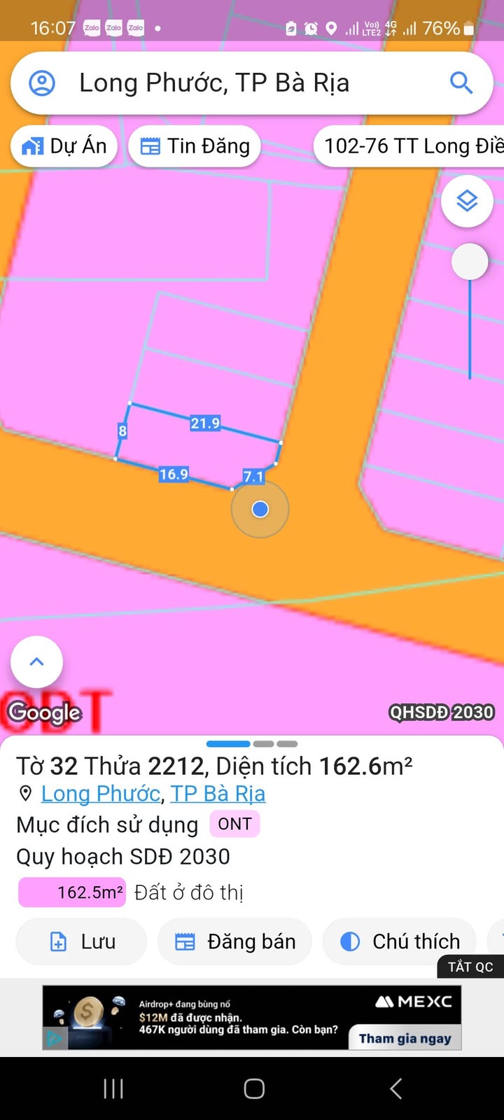 Đất thổ cư 175m² mặt tiền khu dân cư Phước Hữu - Giá 1.75 tỷ - Cơ hội đầu tư tuyệt vời!