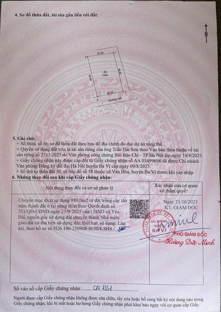 Đất nền Yên Bài Ba Vì 1000m² giá 1 tỷ - Lô góc đẹp, đầu tư sinh lời!