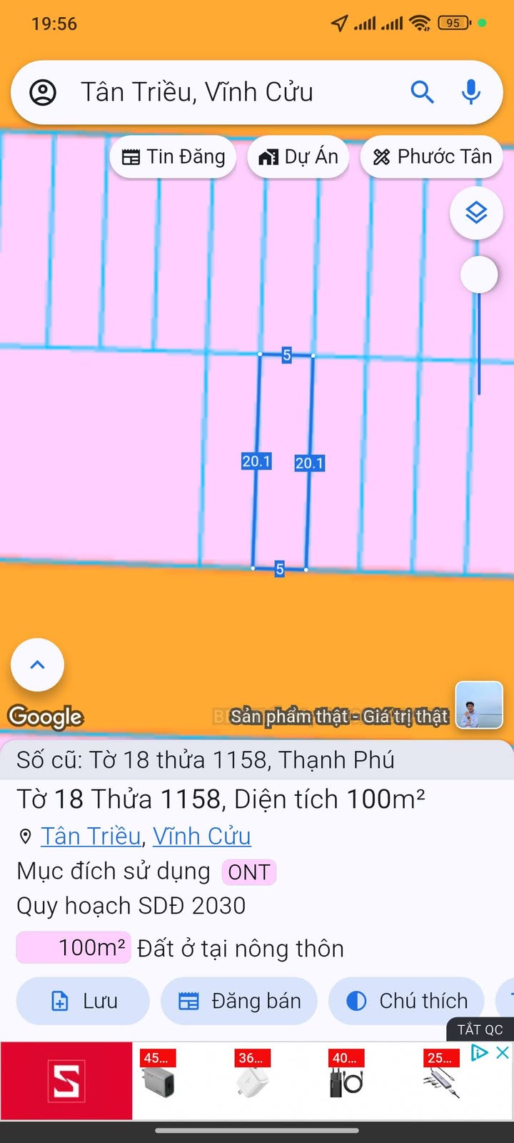 Đất nền Tân Triều Biên Hòa 95m² giá chỉ 1.46 tỷ - Đầu tư sinh lời ngay!