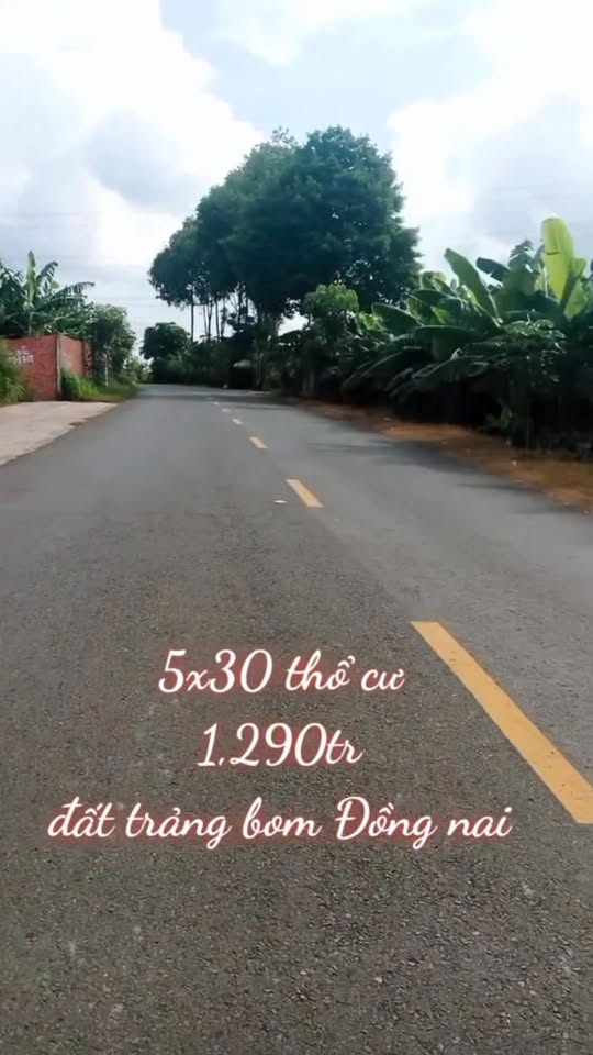 Đất thổ cư mặt tiền đường nhựa 150m² xã Bàu Hàm, Trảng Bom - Đầu tư sinh lời tuyệt vời!