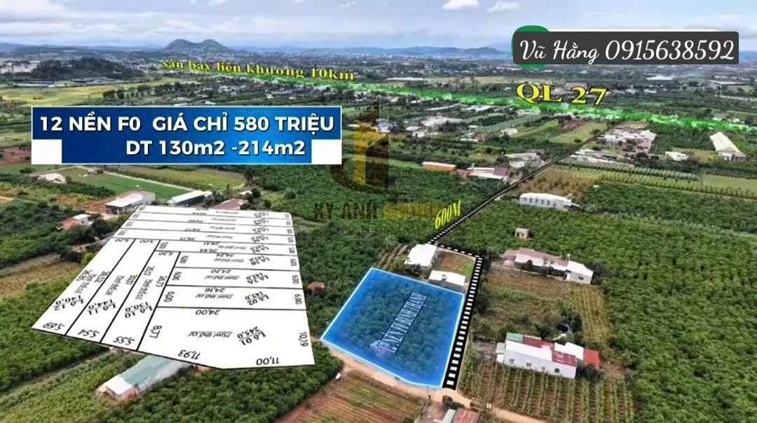 Đất nền Bình Thạnh, Đức Trọng 172m² giá chỉ 580 triệu - Cơ hội đầu tư hiếm có!