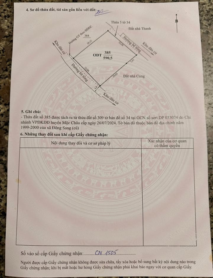 Đất thổ cư 590m² tại Mộc Châu giá 10 tỷ - Cơ hội đầu tư vàng!