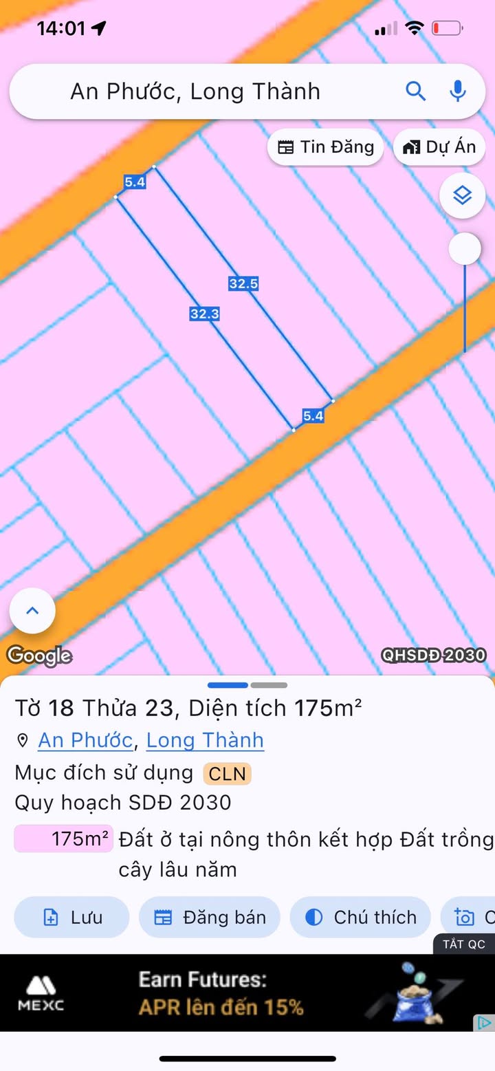 Đất nền An Phước Long Thành 172.8m² giá 1.1 tỷ - Sổ đỏ chính chủ