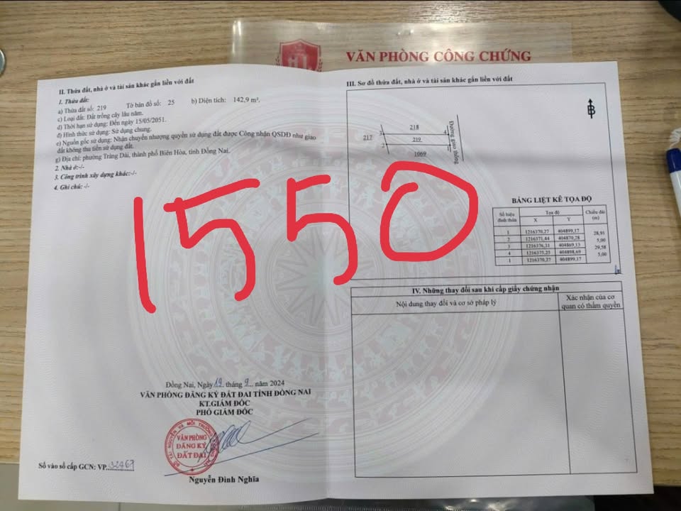 Đất nền Trảng Dài Biên Hòa 150m² giá 1.55 tỷ - Khu vực sầm uất gần chợ