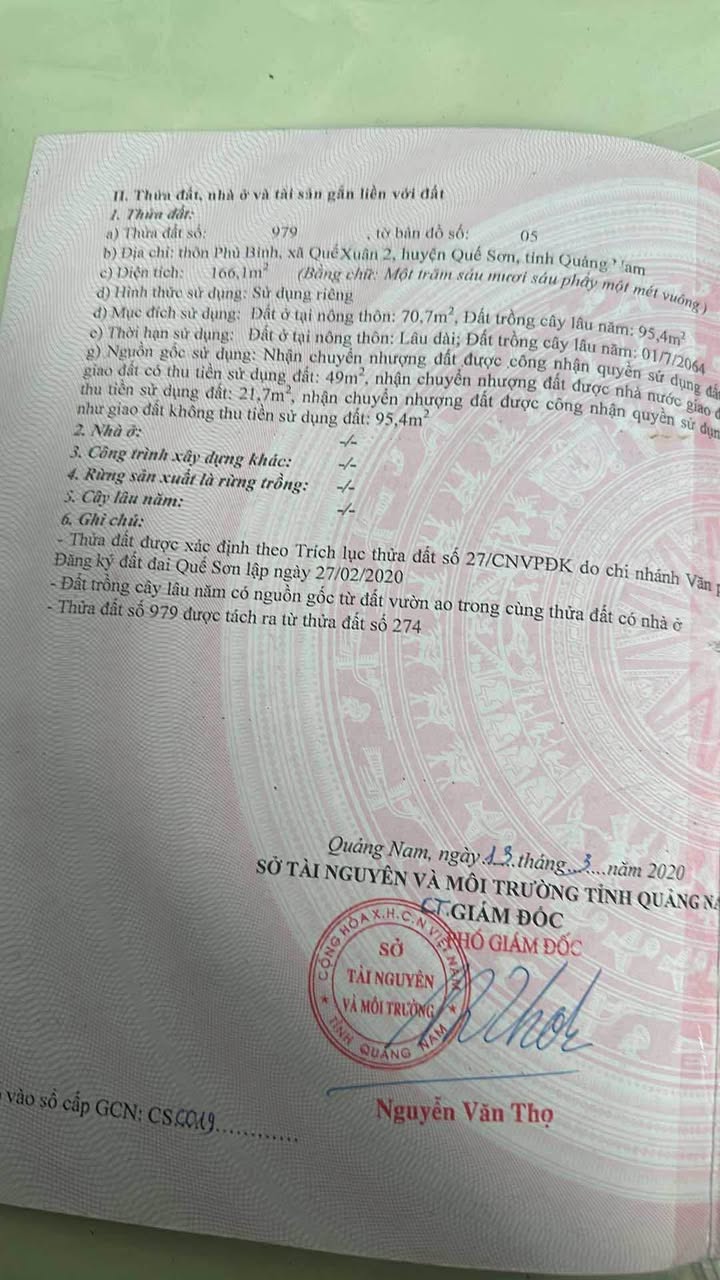 Đất nền Quế Xuân 2, Quế Sơn 165m² giá chỉ 300 triệu - Sổ hồng sang tên ngay!