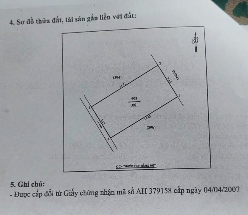 Đất Nghi Phú 106.1m² giá 5.6 tỷ - Gần bệnh viện Ba Lan, cơ hội đầu tư tuyệt vời!