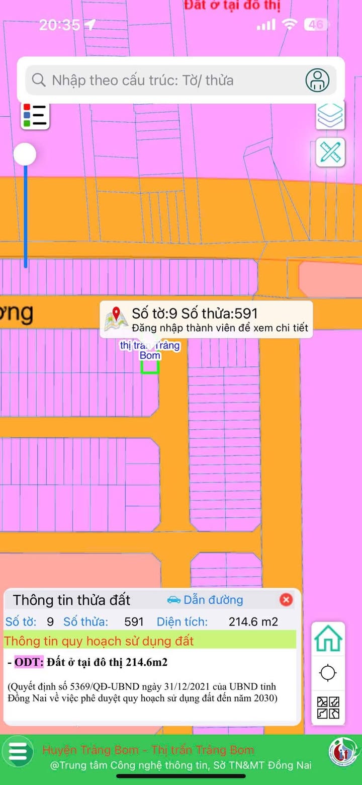 Bán đất lô góc mặt tiền đường An Dương Vương Trảng Bom 214m² - Pháp lý sổ hồng rõ ràng!