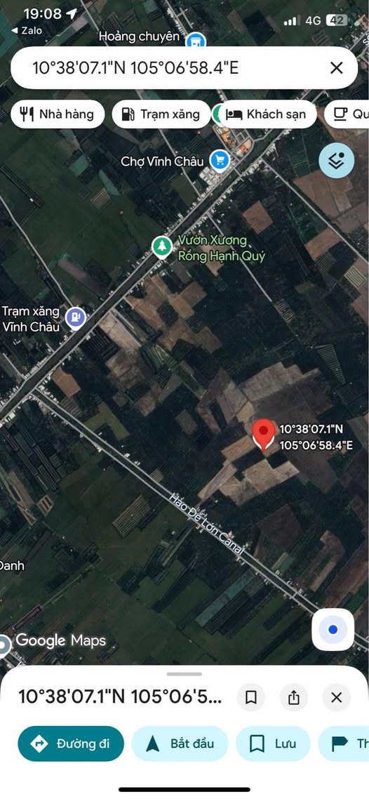 Đất mặt tiền 2 mương nước 120.000m² tại xã Mỹ Đức, Châu Phú - Giá 1.68 tỷ, thương lượng chính chủ!