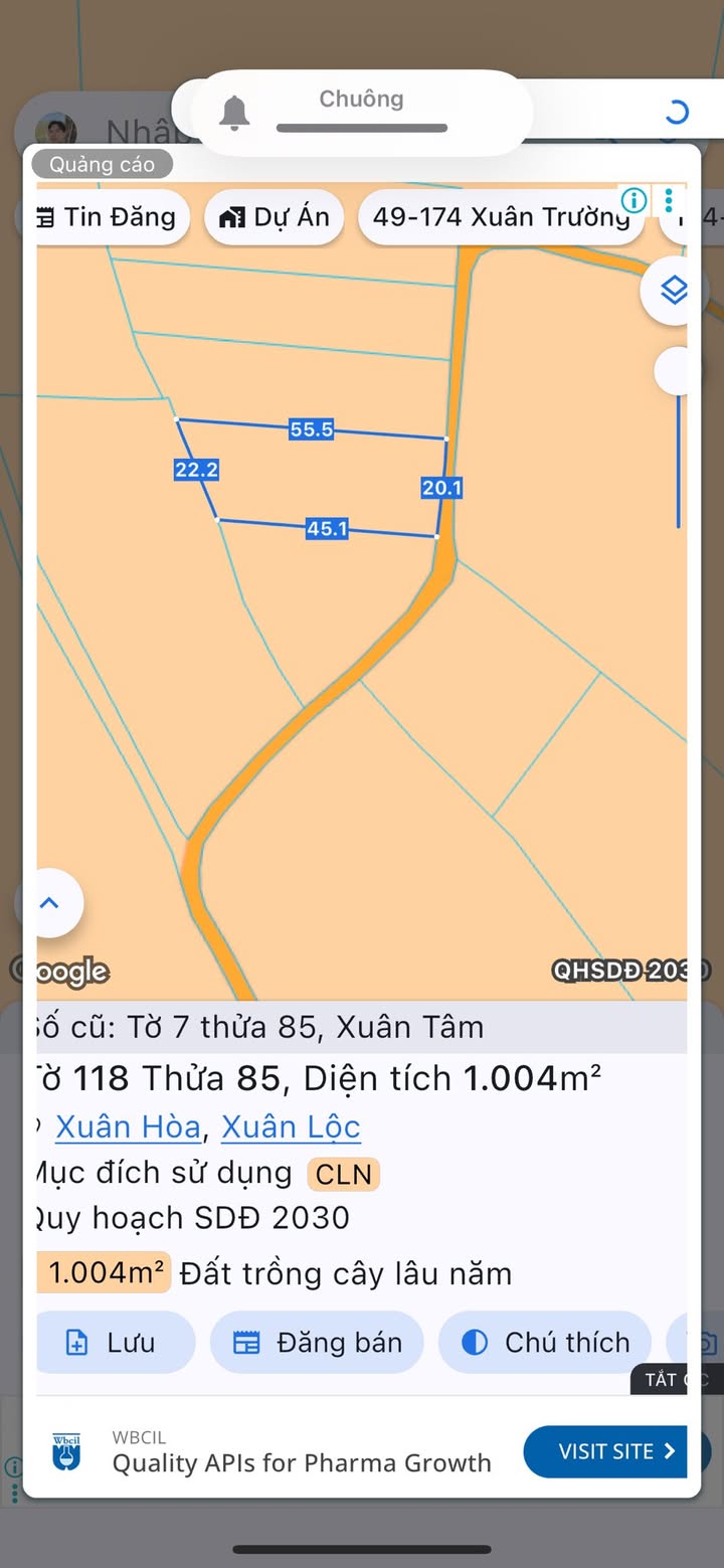 Đất nền Xuân Tâm 1000m² giá 450 triệu - Cơ hội đầu tư hiếm có!