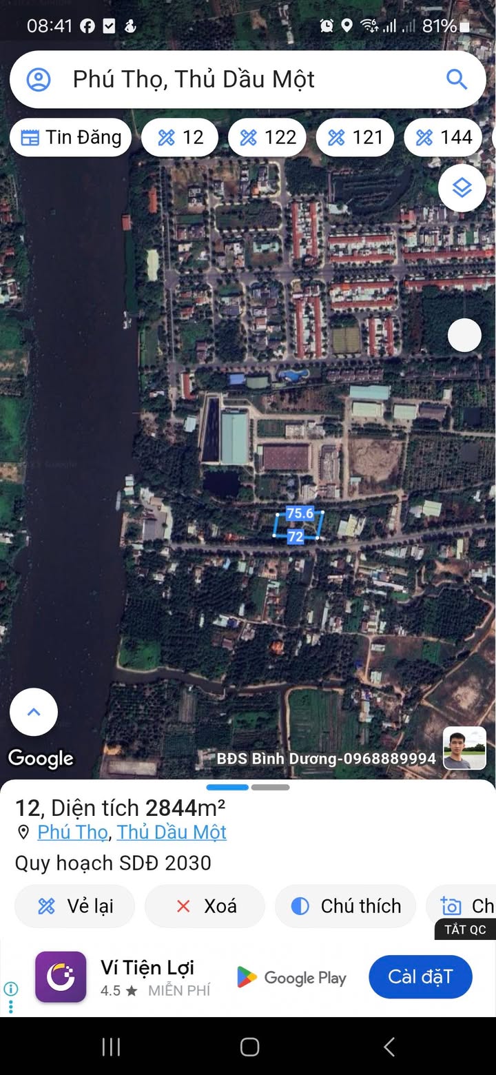 Đất nền Phú Thọ, Thủ Dầu Một 3512m² giá 52.68 tỷ - Cơ hội đầu tư lý tưởng!