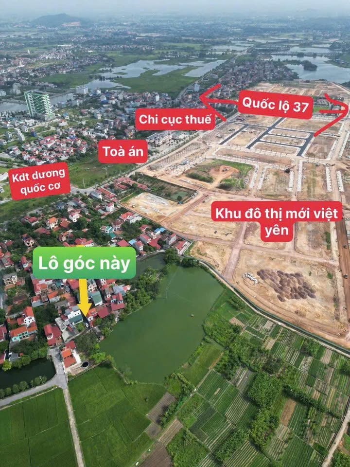 Đất nền lô góc 95.6m² tại phường Việt Yên, Bắc Giang - Giá sốc chỉ 1.9 tỷ!