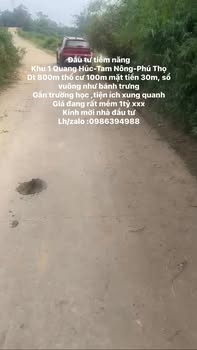 Đất nền xã Quang Húc, Tam Nông 800m² giá 1 tỷ - Đầu tư sinh lời ngay!