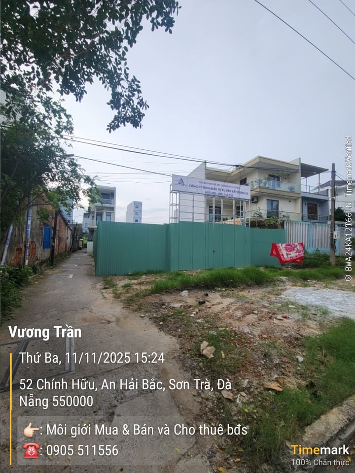 Đất mặt tiền đường Chính Hữu, Sơn Trà, Đà Nẵng, 212m² giá 45 tỷ - Vị trí đắc địa gần biển!