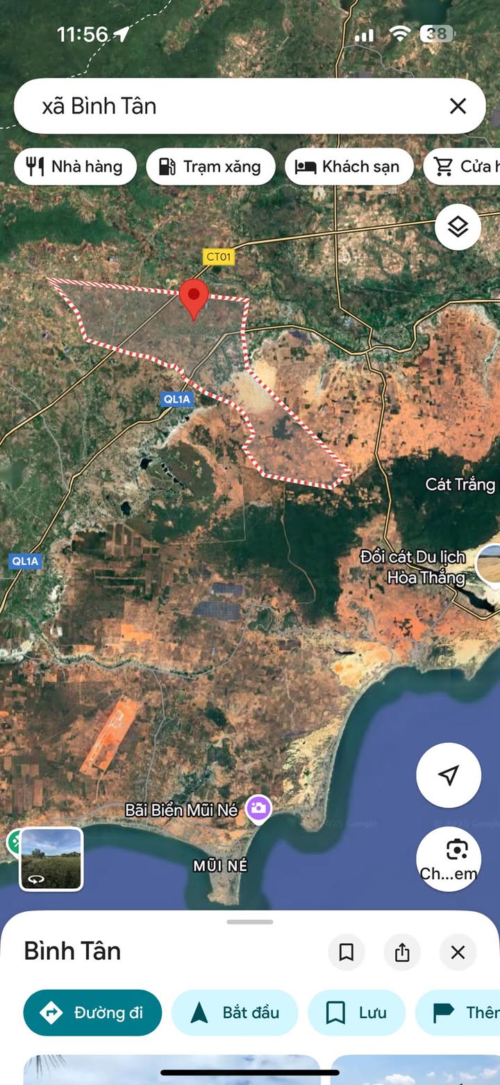 Đất nền 28ha tại xã Bình Tân, Bắc Bình, Bình Thuận - Giá chỉ 900 triệu/ha