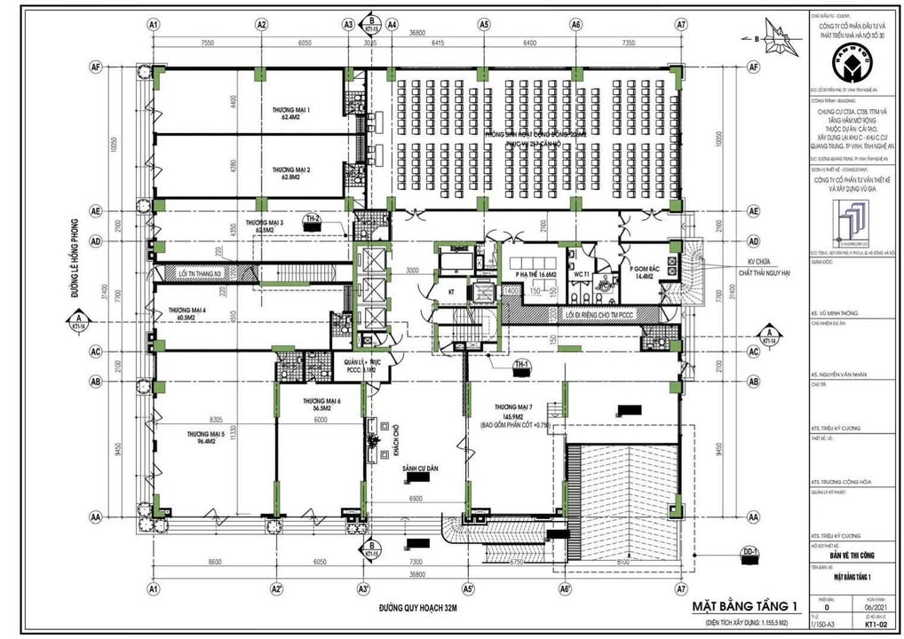 Shophouse CT3A Quang Trung Vinh 145m² giá 18.123 tỷ - Phù hợp kinh doanh