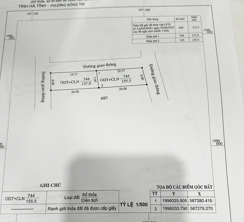 Lô đất 3 mặt tiền đường Phan Phú Tiên, Kỳ Trinh, 200m² - Đầu tư sinh lời cao!