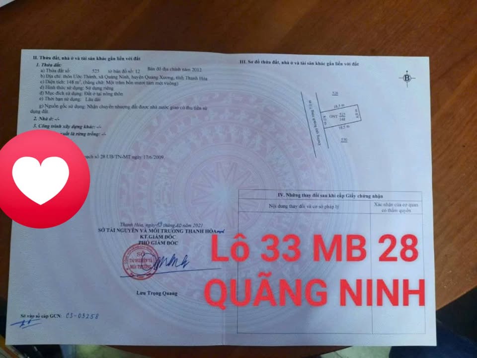 Đất nền liền kề MB28 xã Quảng Ninh 296m² giá chỉ 1.3 tỷ - Cơ hội đầu tư tuyệt vời!