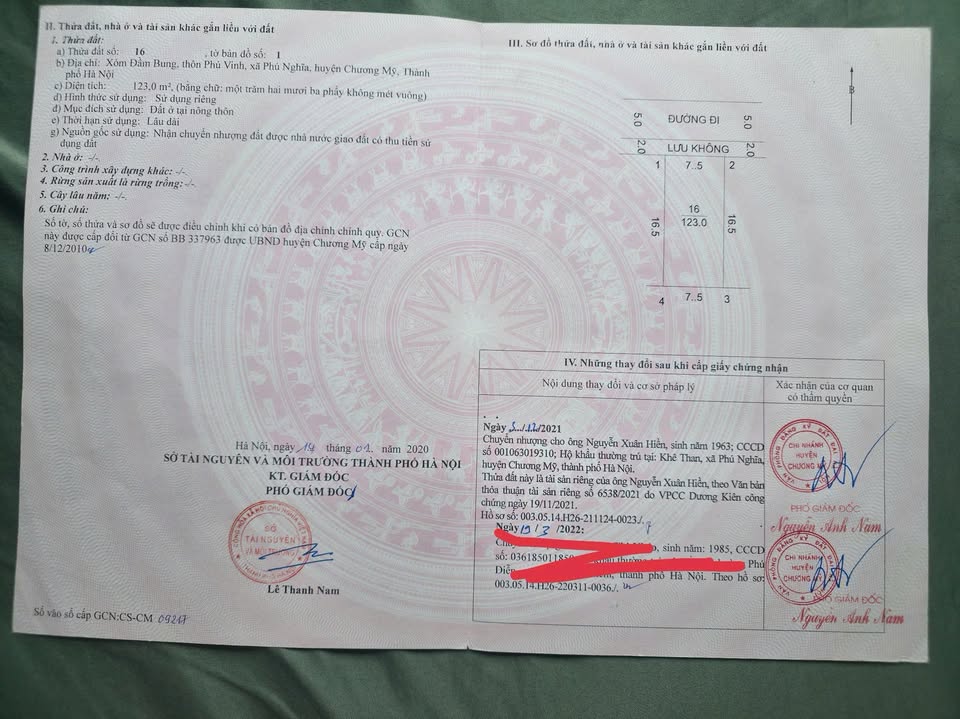 Đất nền xã Phú Nghĩa, huyện Chương Mỹ 123m² giá 2.46 tỷ - Đường xe công chạy thông!