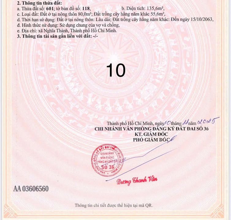 Đất nền 132m² tại Nghĩa Thành, Châu Đức giá 650 triệu - Mặt tiền đường nhựa thuận lợi!