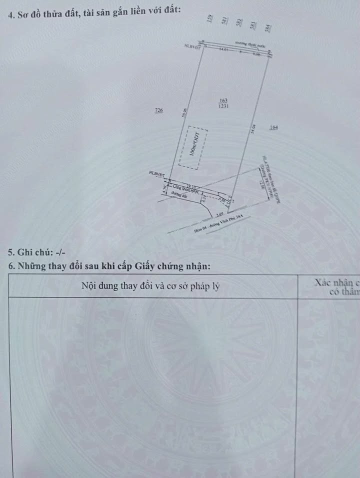 Đất nền Vĩnh Phú, Thuận An 1231m² giá chỉ 24.62 tỷ - Sổ đỏ chính chủ!