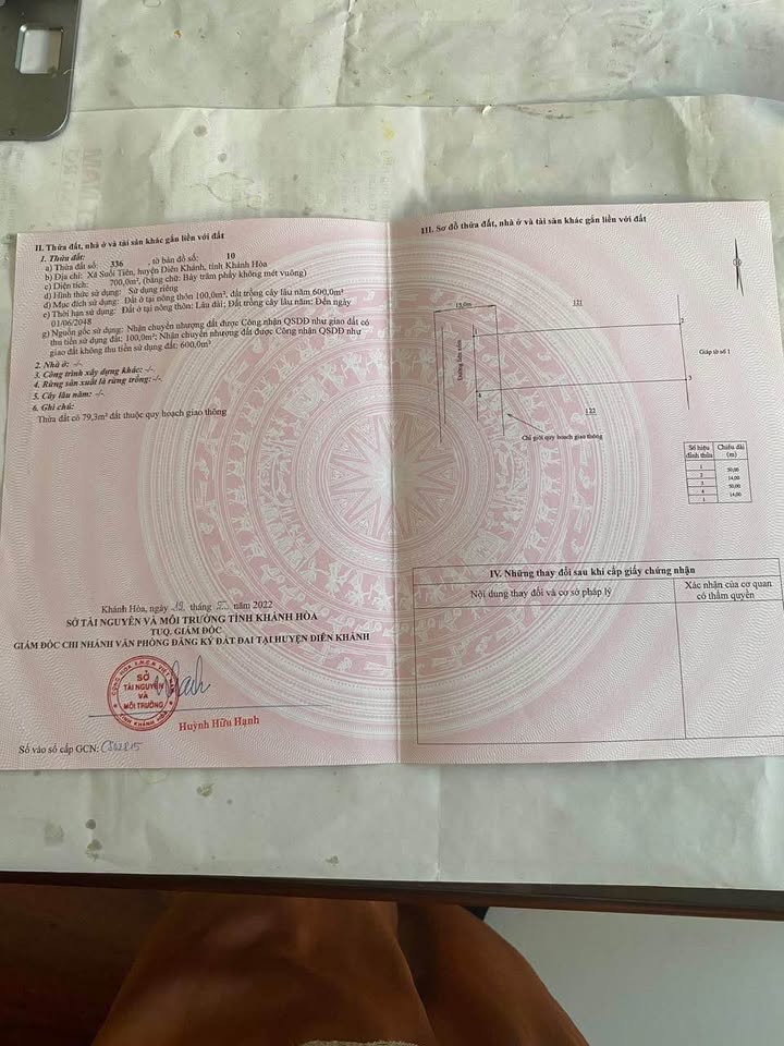 Đất nền Suối Tiên Diên Khánh 700m² giá 4.9 tỷ - Đầu tư sinh lời ngay!