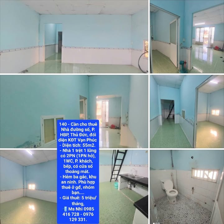 Nhà cho thuê đường Số, Thủ Đức, 55m² giá 5 triệu - Khu an ninh, thoáng mát!