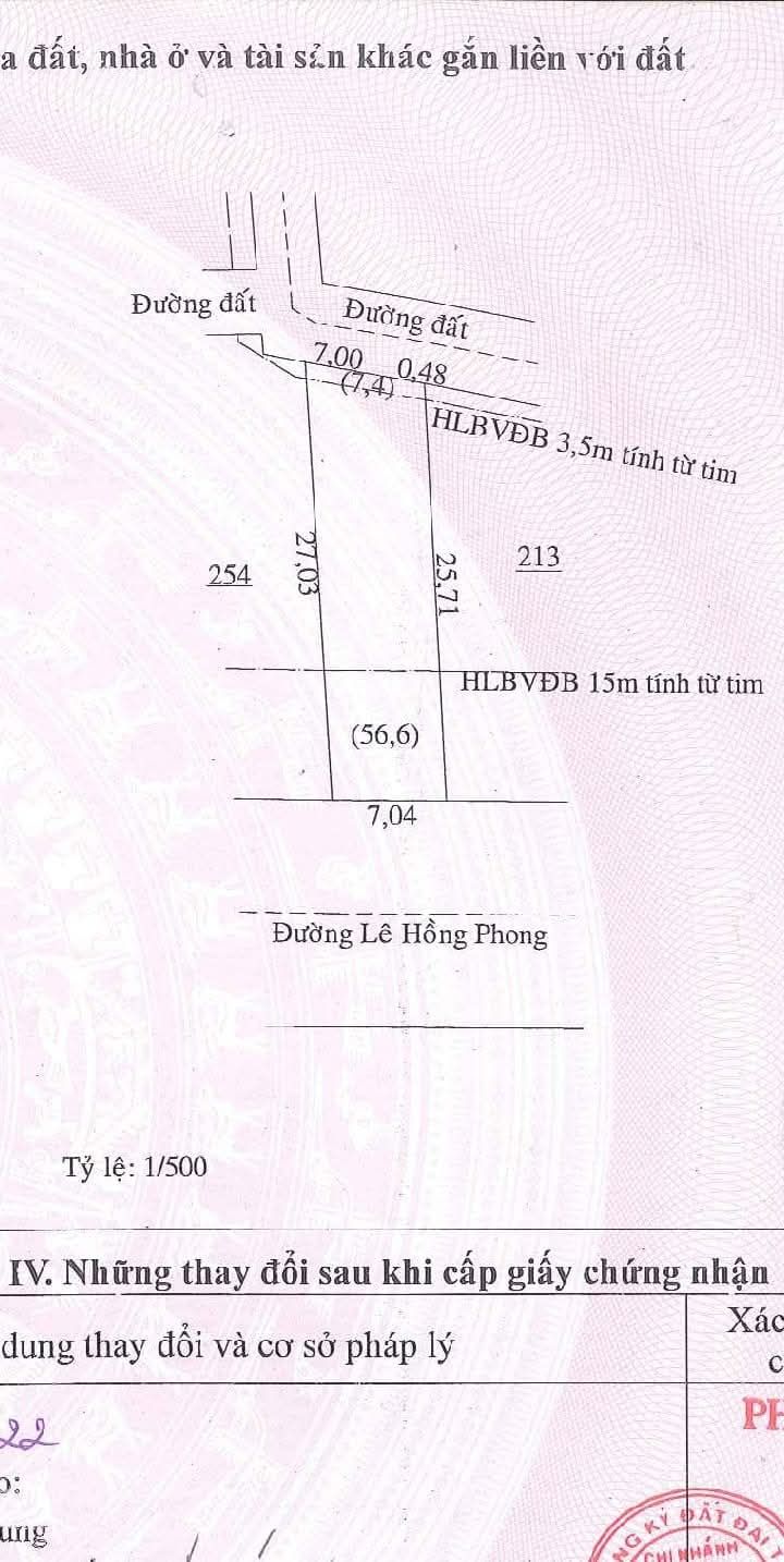 Đất mặt tiền Lê Hồng Phong, Bình Long 7m² giá 2.2 tỷ - Cơ hội đầu tư hấp dẫn!
