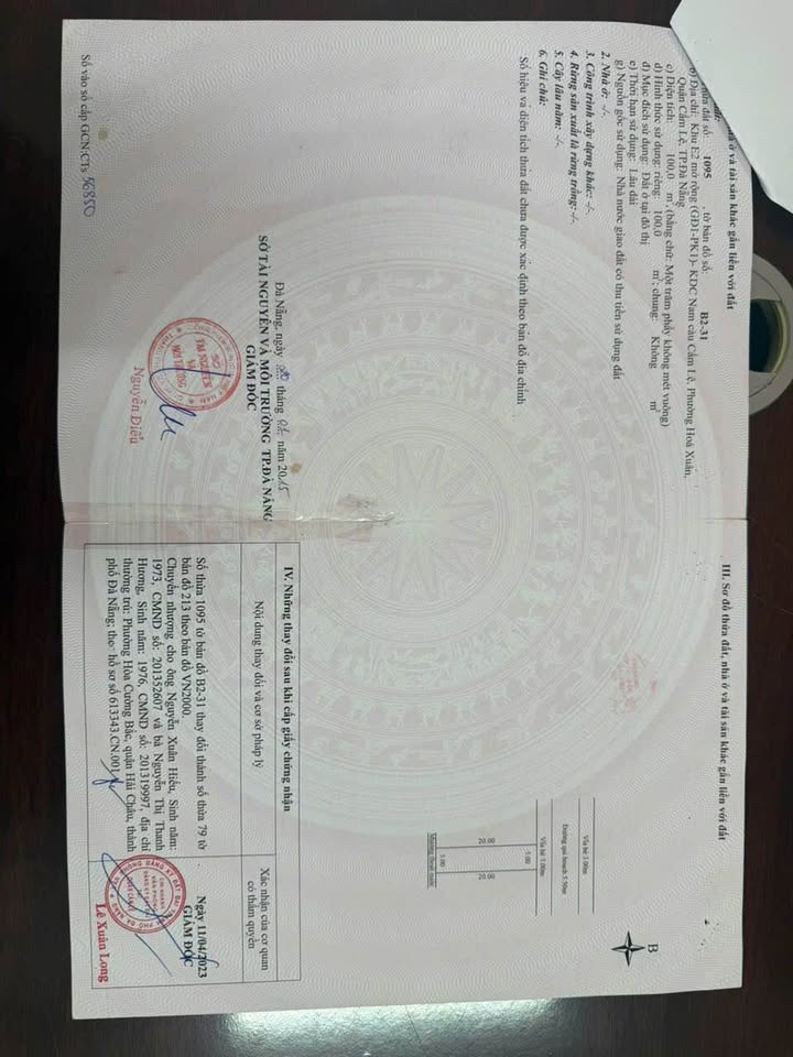 Đất nền đường Cổ Mân Cúc 4, quận Cẩm Lệ 100m² - Đối diện công viên xanh!