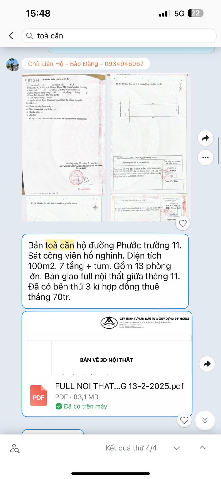 Căn hộ Tòa Phước Trường 11 Sơn Trà 100m² giá 23 tỷ - Đầu tư sinh lời quanh năm!