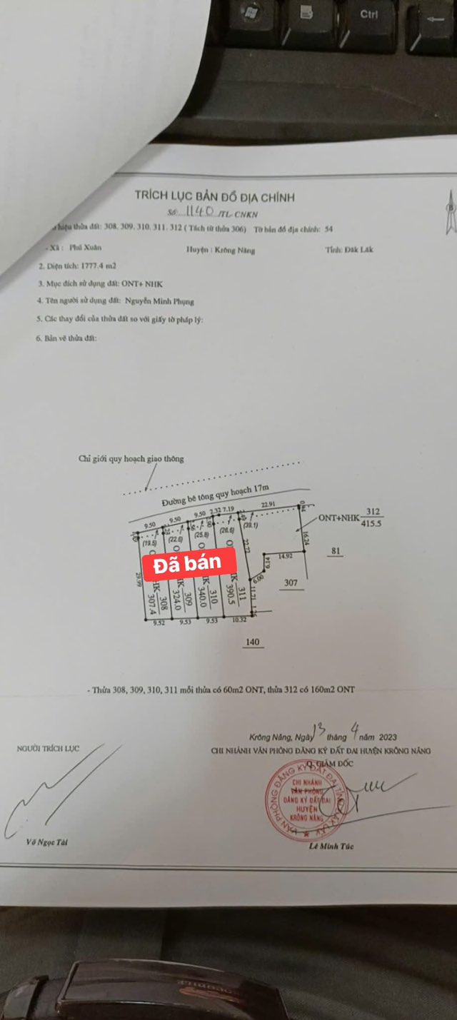 Đất nền 2400m² tại Thôn 1, xã Phú Xuân, Krông Năng - Giá chỉ 500 triệu, có sẵn nhà cấp 4!