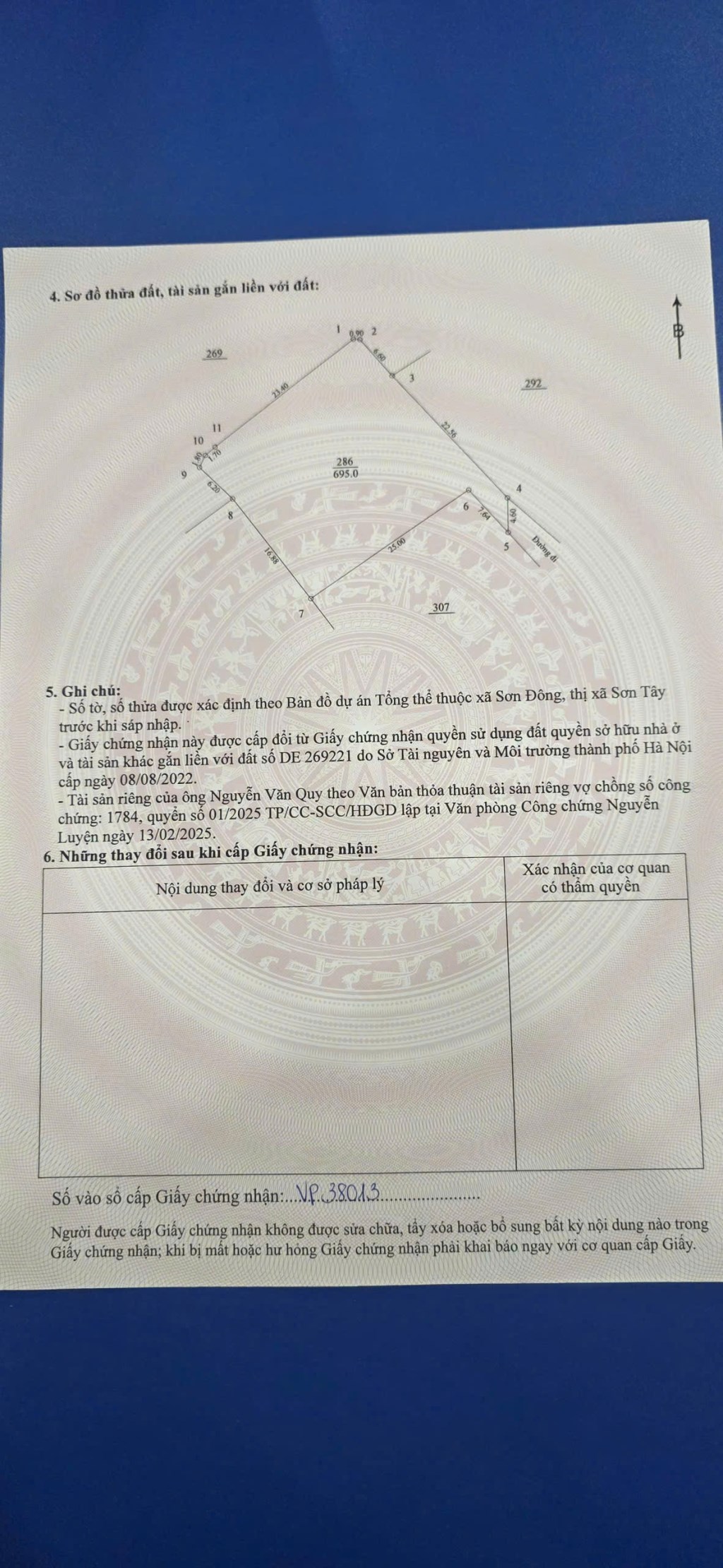 Đất nền 700m² xã Đoài Phương giá 8.4 tỷ - Phù hợp phân lô, 2 mặt tiền!