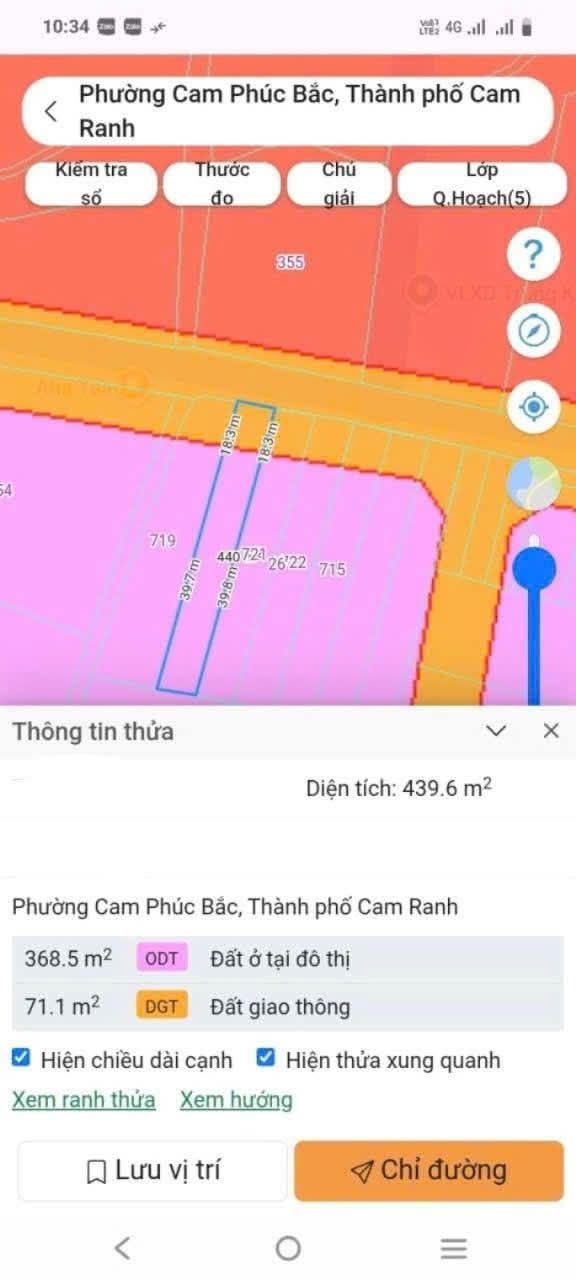 Đất nền Cam Phúc Bắc, Cam Ranh 439.6m² - Sổ đỏ chính chủ, giá 2 tỷ thương lượng!