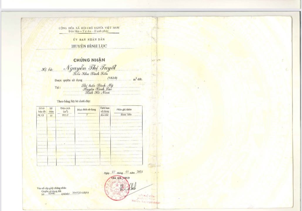 Đất mặt tiền đường 64, Bình Lục 182m² giá 11 tỷ - Đầu tư sinh lời ngay!