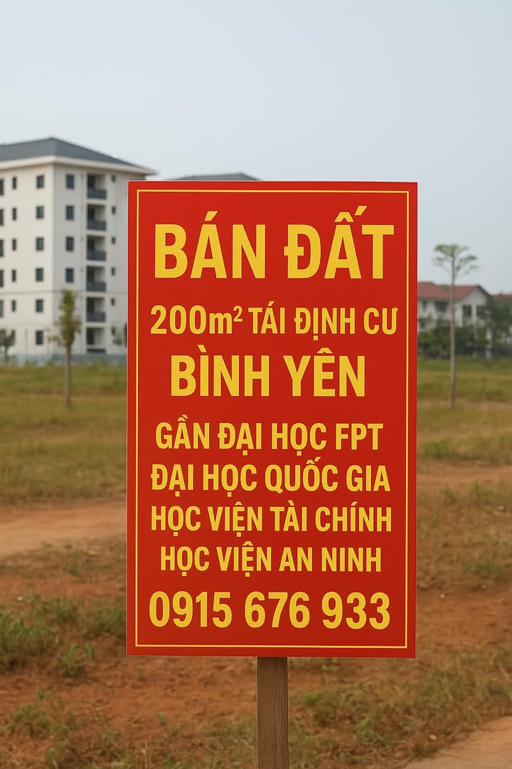Đất tái định cư Bình Yên 200m² giá đầu tư - Cơ hội sinh lời cao!