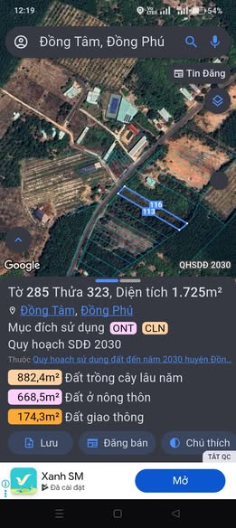 Đất nền đường DH Đồng Tiến, Đồng Phú 1725m² giá 1.4 tỷ - Đầu tư sinh lời lý tưởng!