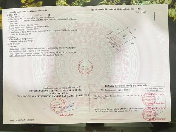 Đất nền An Thái Phú Giáo 9248m² giá chỉ 1 tỷ - Cơ hội đầu tư vàng!