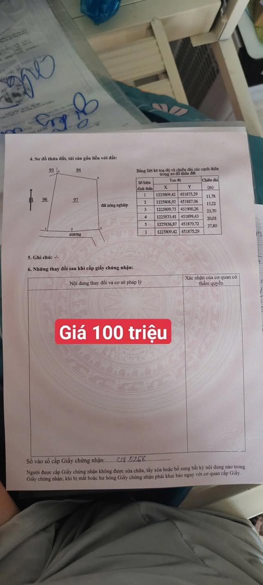 Đất nền 580m² tại xã Thuận Minh, Bình Thuận giá chỉ 100 triệu - Đầu tư sinh lời ngay!