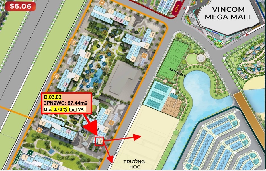 Căn hộ Masteri Center Point Quận 9 97m² giá 6.78 tỷ - View Đông Nam tuyệt đẹp!