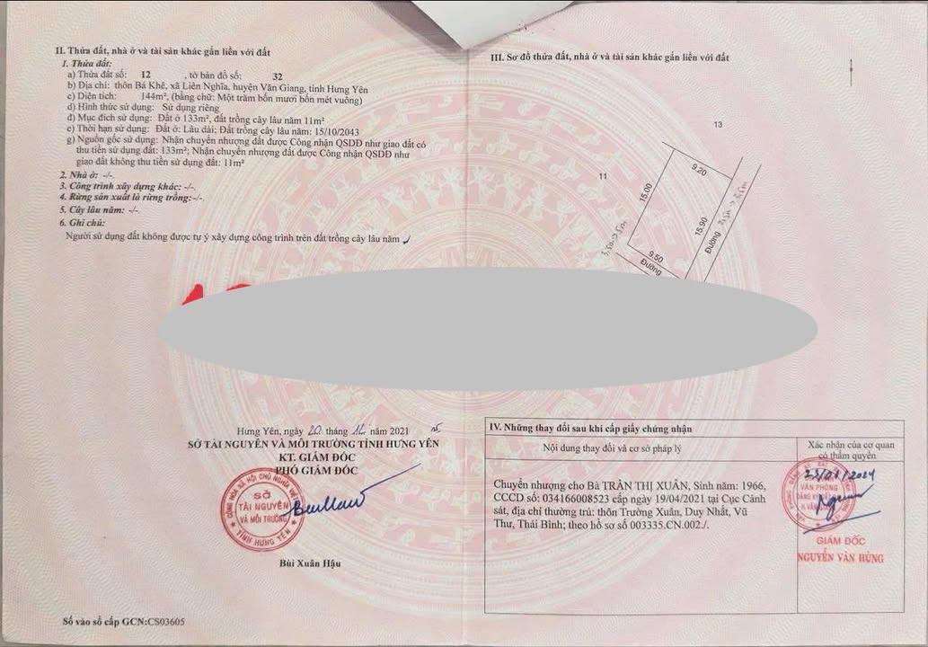 Đất lô góc 2 mặt tiền Liên Nghĩa, Văn Giang 144m² - Tiềm năng đầu tư sinh lời!