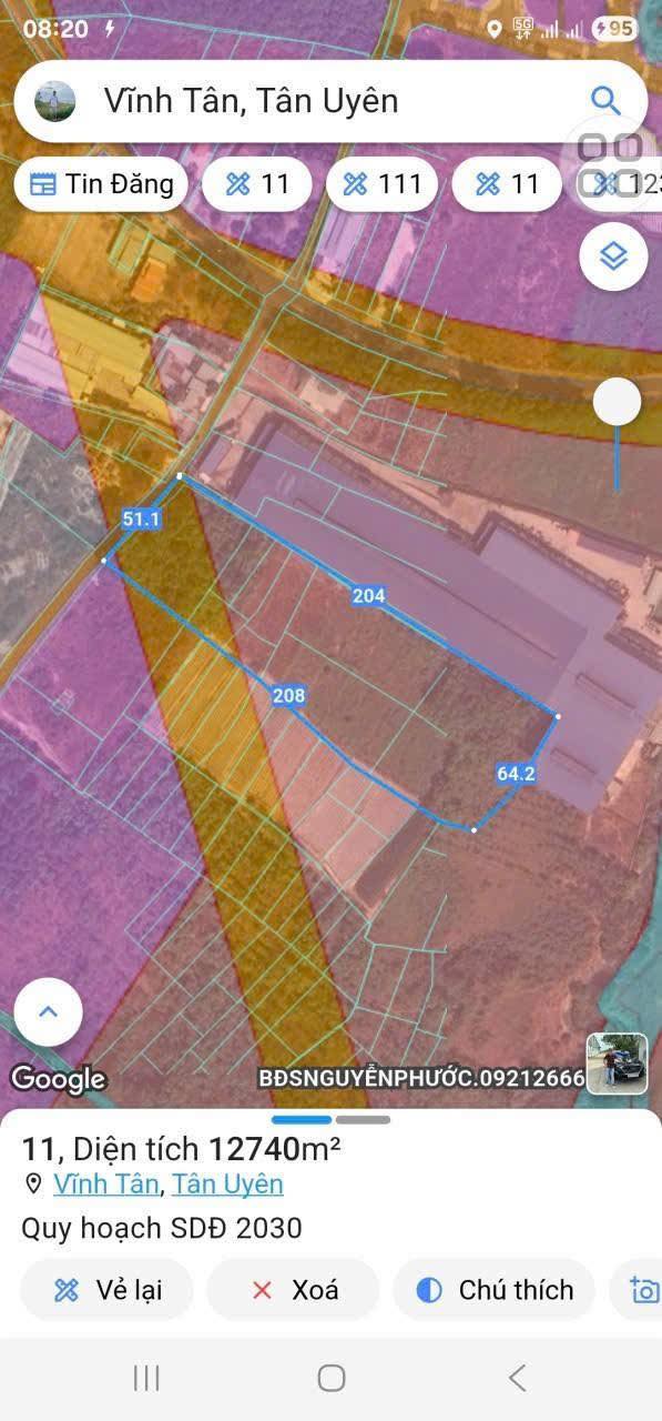 Đất mặt tiền Vĩnh Tân, Tân Uyên 13.000m² - Cơ hội đầu tư tuyệt vời!