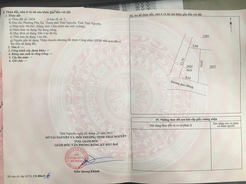 Đất thổ cư 2 mặt tiền Phú Xá 96m² giá chỉ 9xx - Cơ hội đầu tư hấp dẫn!