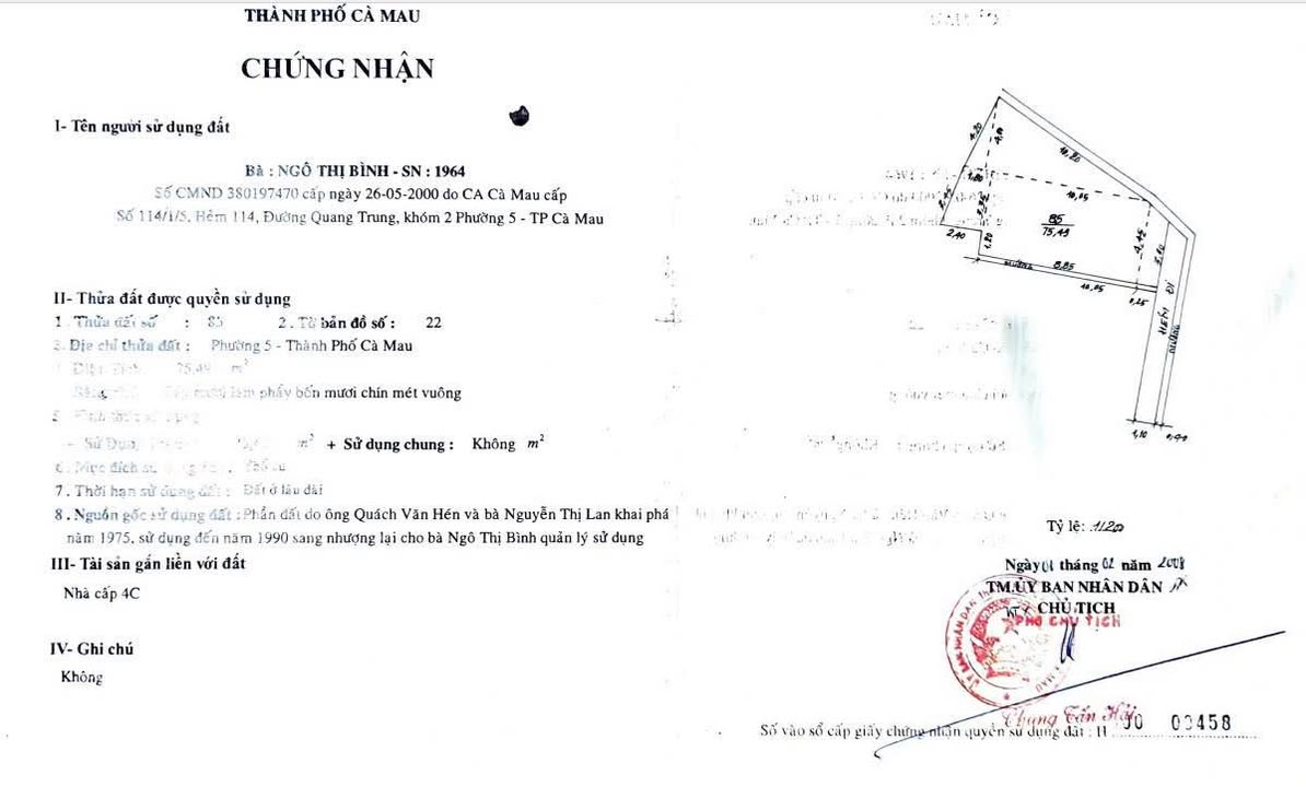 Nhà hẻm đường Quang Trung, Tân Thành, 75.4m² giá 1.4 tỷ - Nhà chính chủ, sẵn sàng ở ngay!