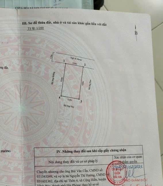 Lô đất mặt ngõ Thành Tô, Tràng Cát 45m² giá 1.52 tỷ - Vị trí đắc địa, tiện lợi!