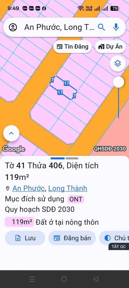 Đất nền sổ đỏ An Phước 119m² giá chỉ 1.45 tỷ - Gần khu công nghiệp Long Thành!