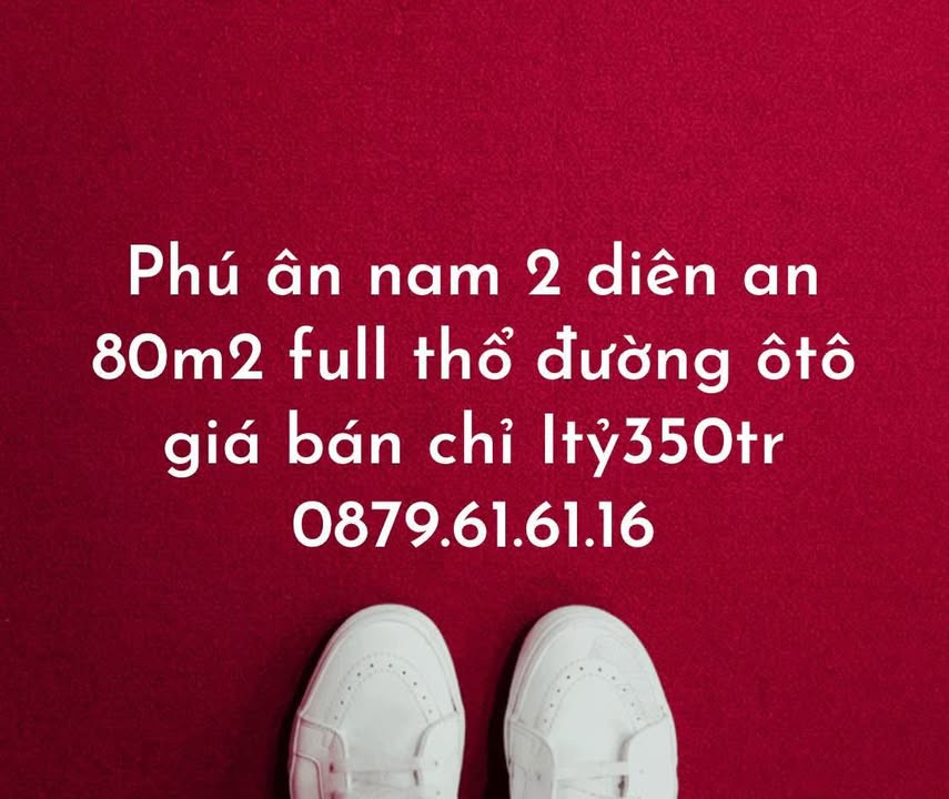 Đất thổ cư Phú Ân Nam 2, Diên An 80m² giá chỉ 1.35 tỷ - Cơ hội đầu tư tuyệt vời!