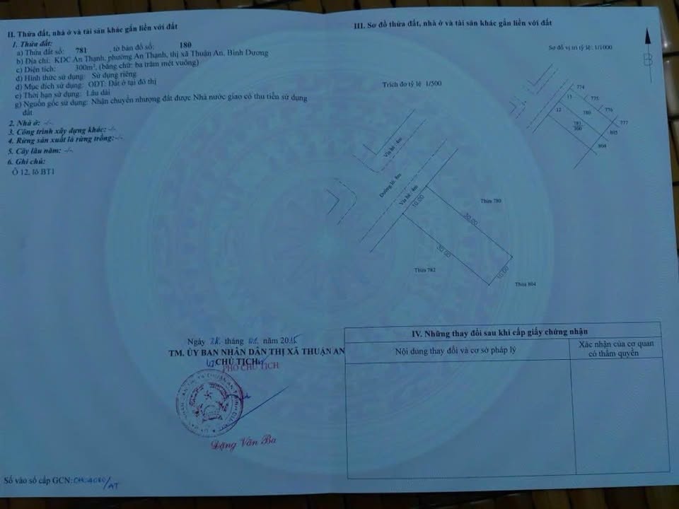 Đất nền KDC An Thạnh 600m² giá 20 tỷ - Sổ đỏ chính chủ, thương lượng ngay!