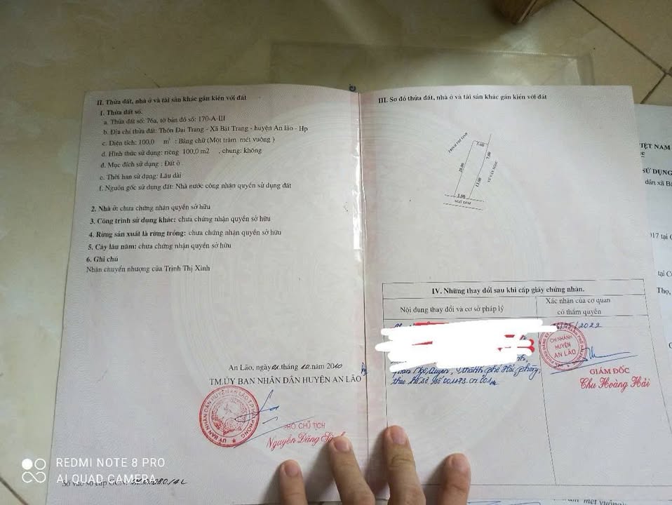 Lô đất đẹp thôn Đại Trang, huyện An Lão, Hải Phòng 100m² - Đầu tư sinh lời mạnh mẽ!