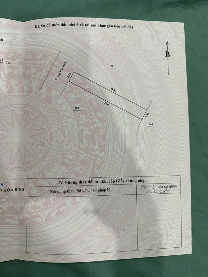 Đất mặt đường Hữu Nghị, Hòa Bình 240m² - Giá thỏa thuận, cơ hội đầu tư hấp dẫn!